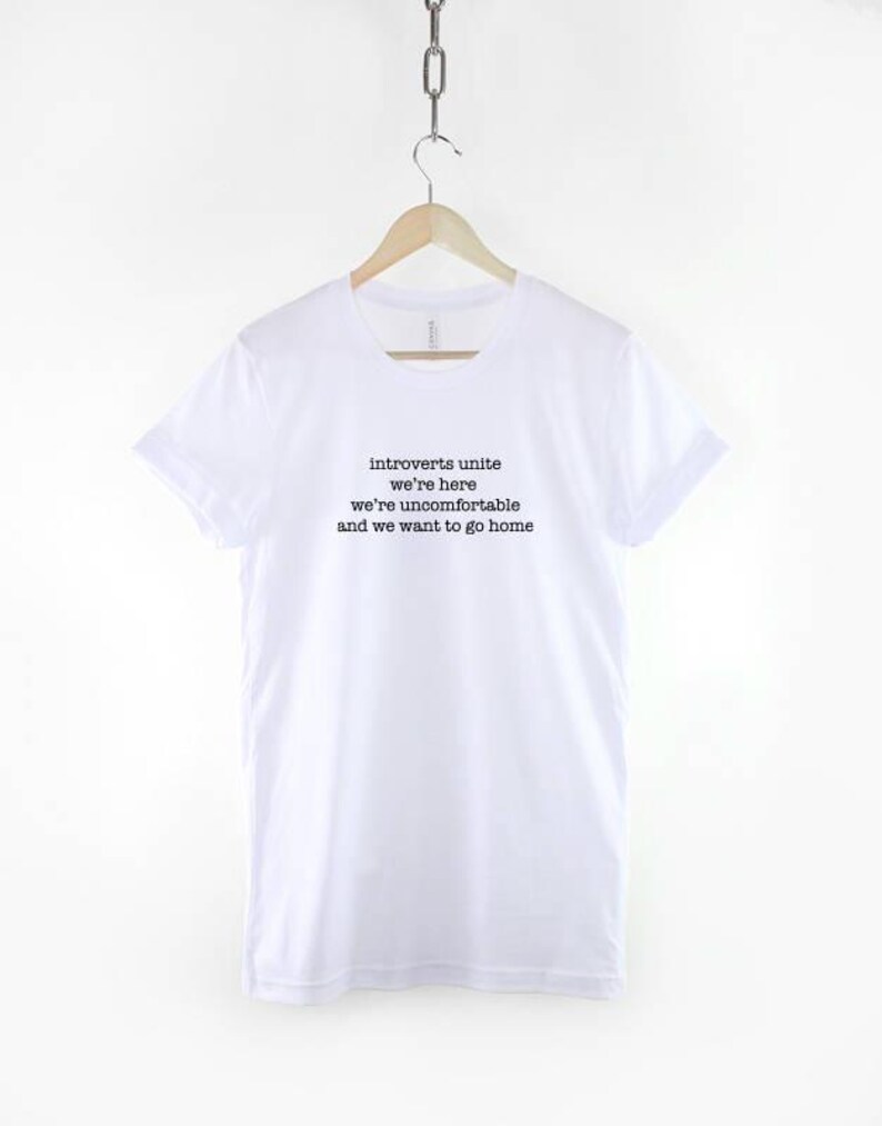 Sociaal ongemakkelijk T-shirt - shirt met introverte humor - geeky casual stijl, ringgesponnen katoen, uniseks XS-6XL afbeelding 2