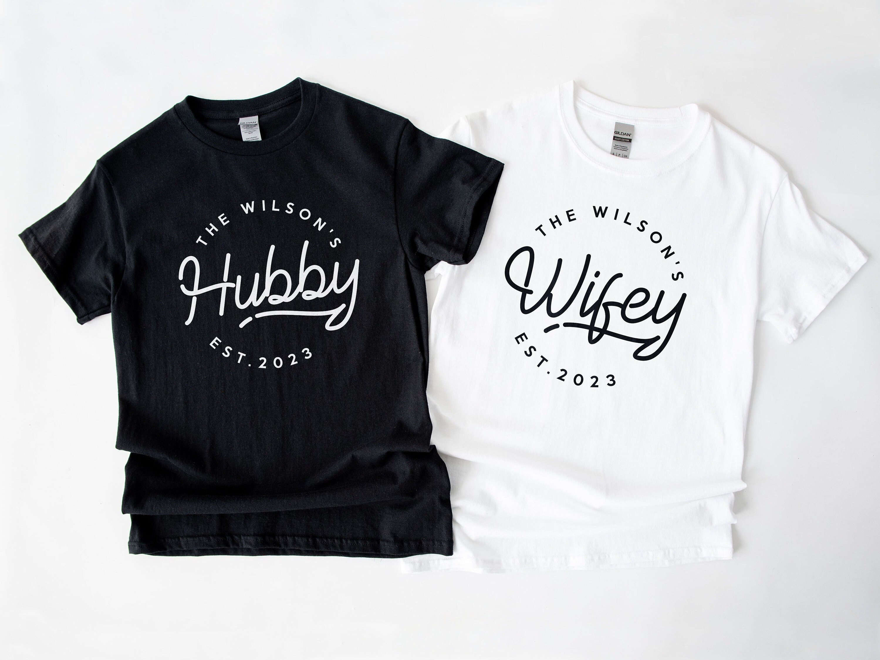 Matching Honeymoon Shirts Hubby Wifey T-shirts