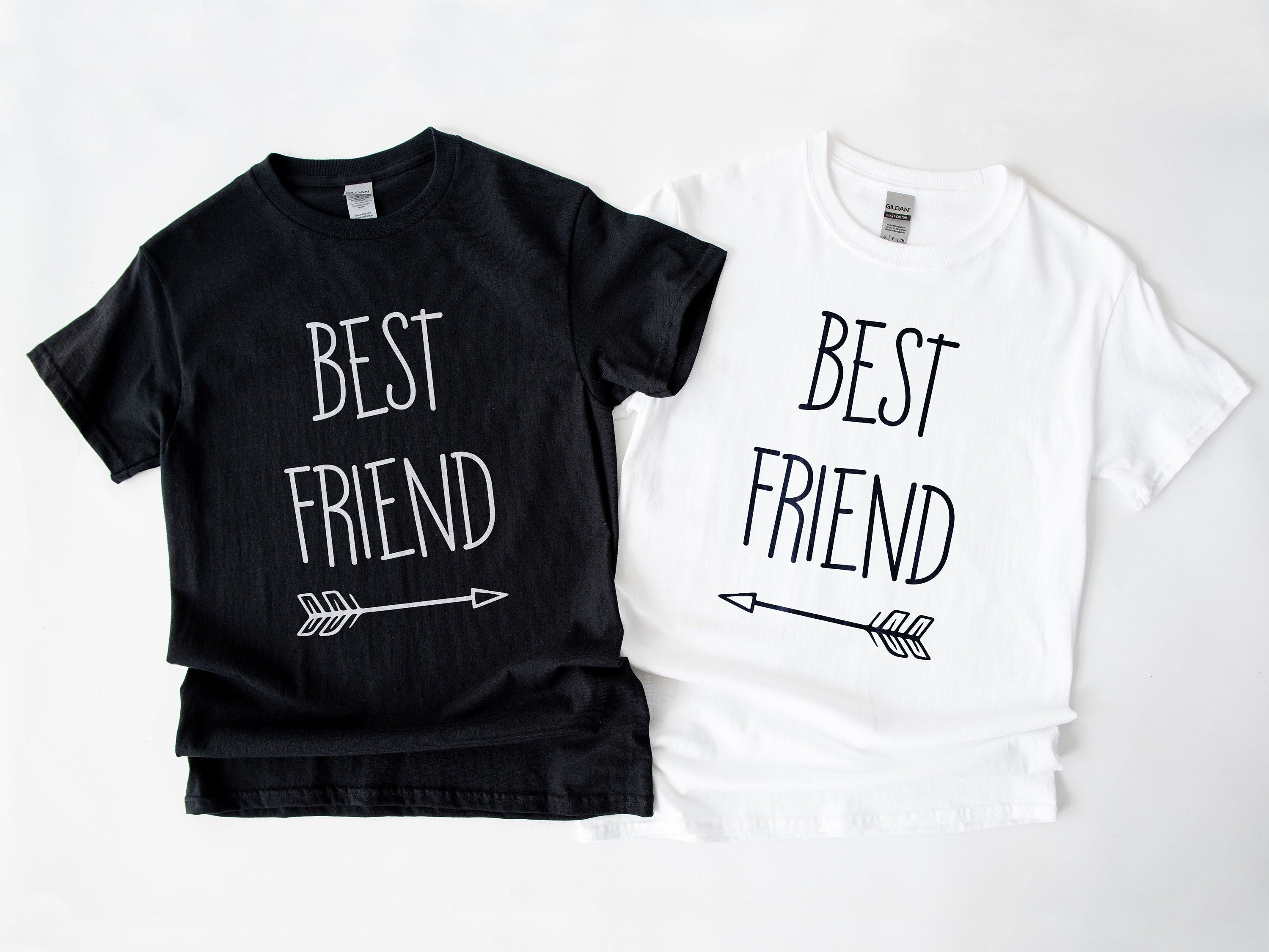 Kinder T-Shirts Set | Kindergröße Beste Freunde | T-Shirts Zwillingspack