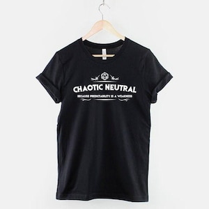 Chaotic Neutral T-Shirt Dungeons and Dragons, RPG Alignment Graphic (Unisex XS-6XL, Ring Spun Cotton)