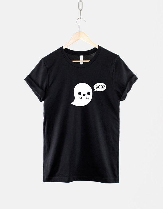 Roblox T-shirt // white and black halloween ghost themed top ☁️🖤