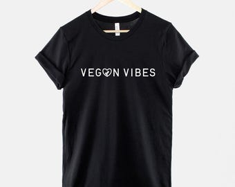 Vegan Vibes T-Shirt – Soft Cotton Blend Eco Graphic Tee, Inclusive Sizes