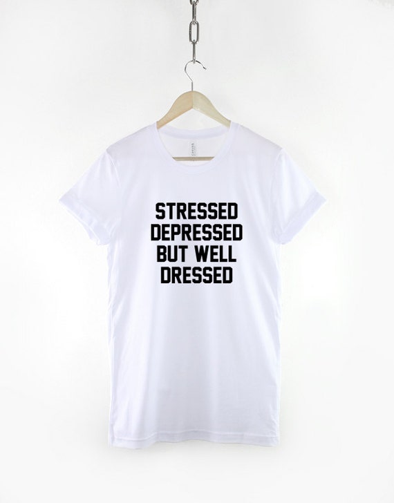 solide Shilling Afzonderlijk Gestresst depressief maar goed gekleed T-shirt met modieuze - Etsy België