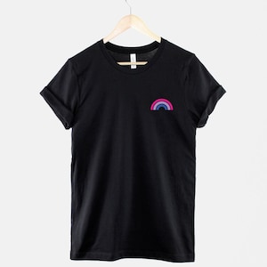 Bisexual Pride Shirt Minimalist Design: Bi Flag Colors, LGBT Pride (Unisex XS-6XL, Durable Print) image 1