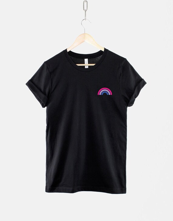 Bisexual Pride Shirt Minimalist Design: Bi Flag Colors, LGBT Pride (Unisex XS-6XL, Durable Print)