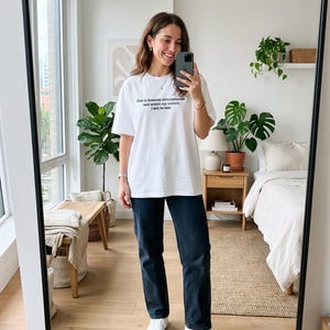 Shirt grappig sarcastisch citaat, T-shirt met slogan van drukke vrouw, T-shirt met trendy slogan, grafisch T-shirt met droge humor afbeelding 2