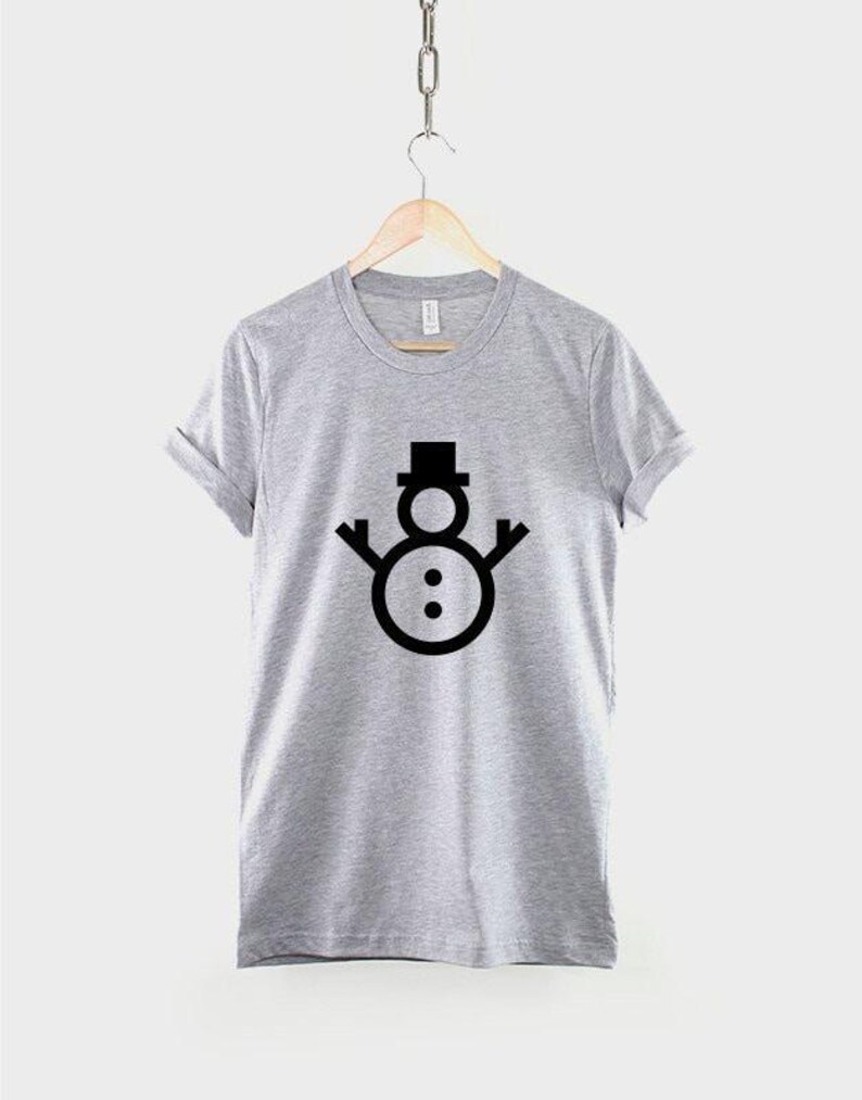 Snowman Christmas Shirt, Cute Festive Winter Graphic Tee Gift image 2