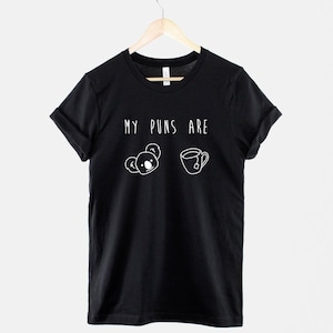 Koala Tea Pun Shirt: Playful Slogan, Ring Spun Cotton Tee image 1