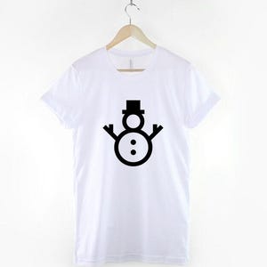 Snowman Christmas Shirt, Cute Festive Winter Graphic Tee Gift image 3