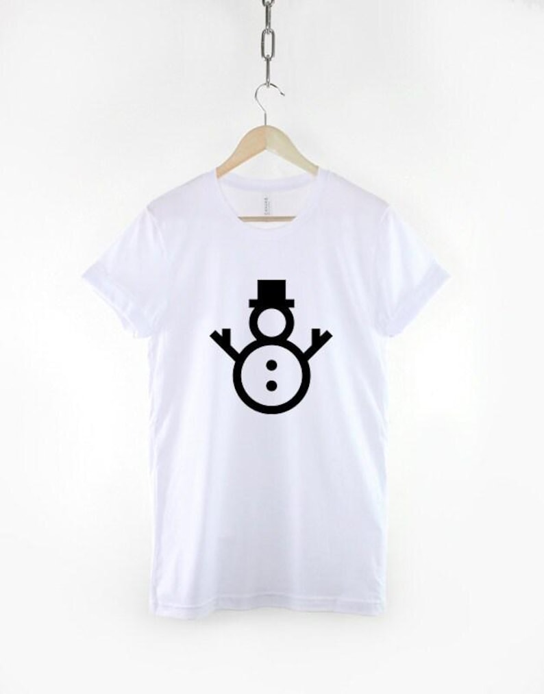 Snowman Christmas Shirt, Cute Festive Winter Graphic Tee Gift image 3
