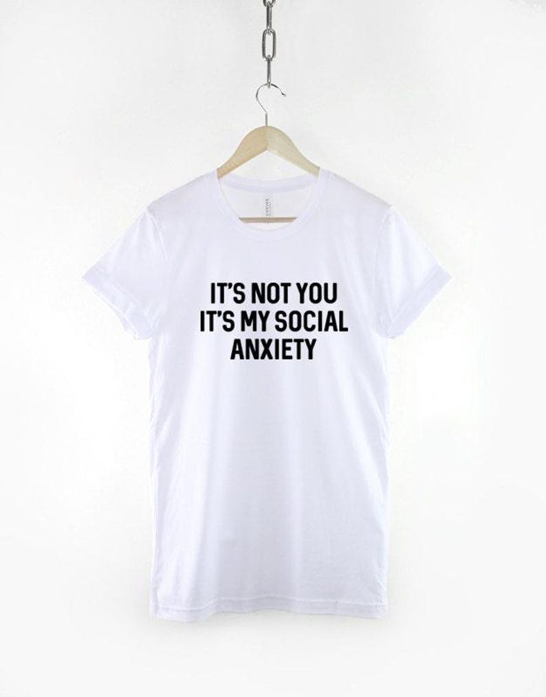 Social Anxiety Shirt, Funny Introvert T Shirt, Geek Humor Graphic Tee, Anti Social Statement Top image 2