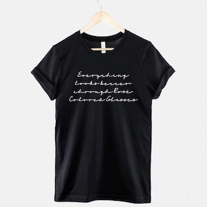 Rosé Colored Glasses Tee: Wine Lover Shirt, Ring Spun Cotton, Unisex Casual Style