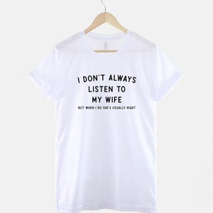 Camiseta informal con frase "No siempre escucho" (unisex, tallas XS-6XL, mezcla de algodón suave) imagen 3