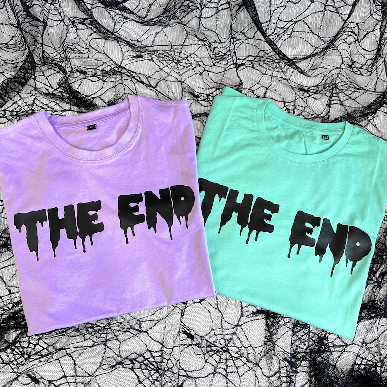 Pastel Goth T-Shirt - Soft Cotton, The End Graphic Design image 3