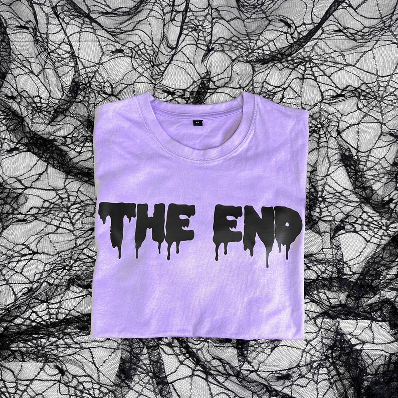 Pastel Goth T-Shirt - Soft Cotton, The End Graphic Design image 1