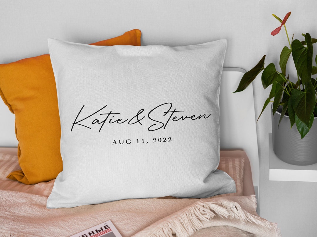 Personalised Wedding Gifts Wedding Pillow Case Couple Names Pillow