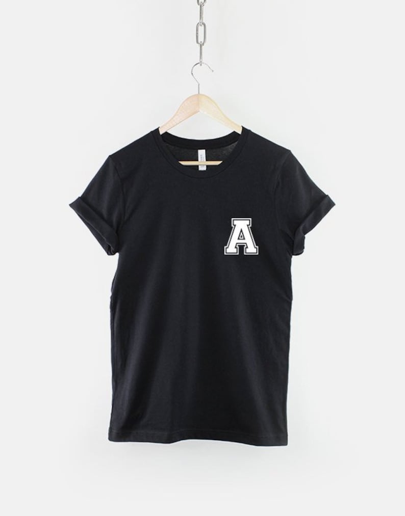 Customized Name Initial Tshirt Custom Personalized Initials Etsy UK