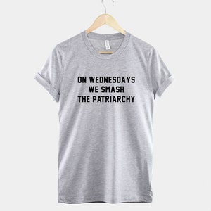 Feministisch shirt - Girl Power Tee Smash The Patriarchy-slogan, empowermentbericht, pasvorm uniseks, zacht katoen afbeelding 2