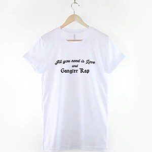 Gangsta Rap Love T-Shirt: Hip Hop Inspired Graphic Tee, Soft Cotton Blend (Unisex) image 3