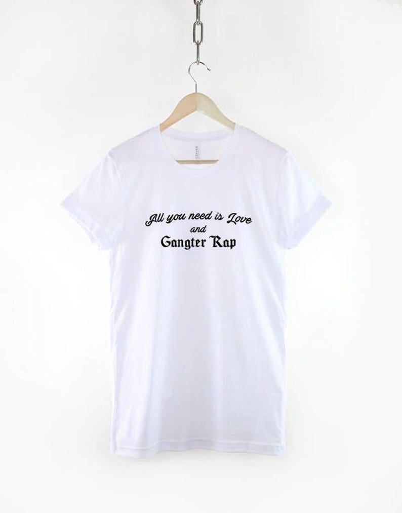 Gangsta Rap Love T-Shirt: Hip Hop Inspired Graphic Tee, Soft Cotton Blend (Unisex) image 3