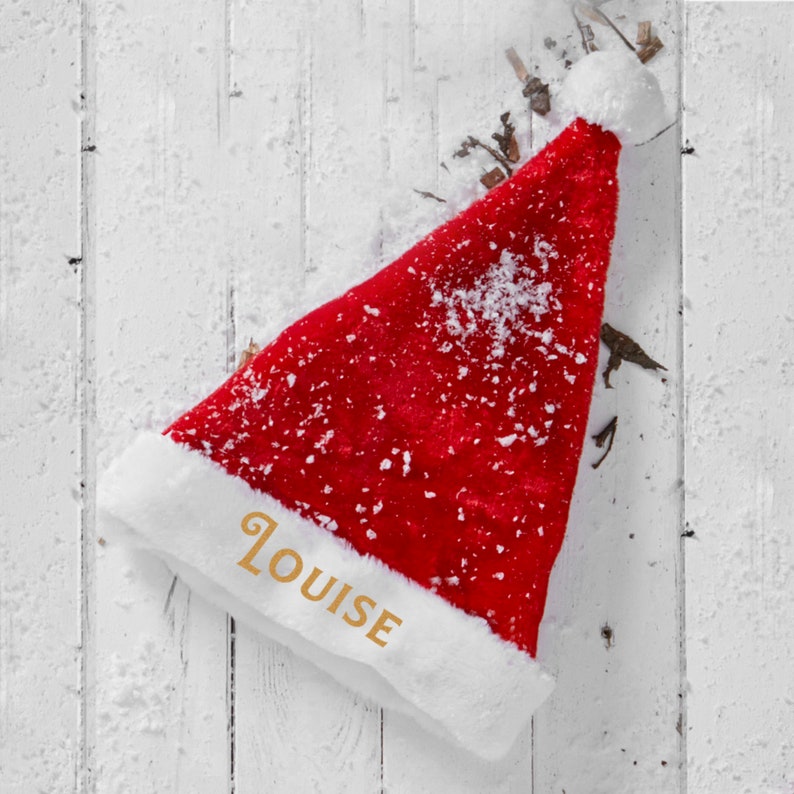de Noel Personnalisé Noël Chapeaux de Père Noël Etsy France