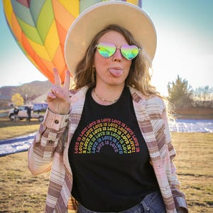 Pride Rainbow Love Is Love T-Shirt: Retro LGBTQ Equality Graphic Tee, Soft Cotton image 2