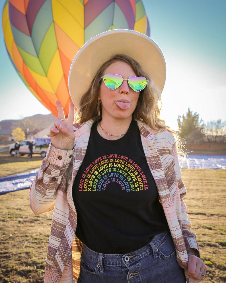 Pride Rainbow Love Is Love T-Shirt: Retro LGBTQ Equality Graphic Tee, Soft Cotton image 2