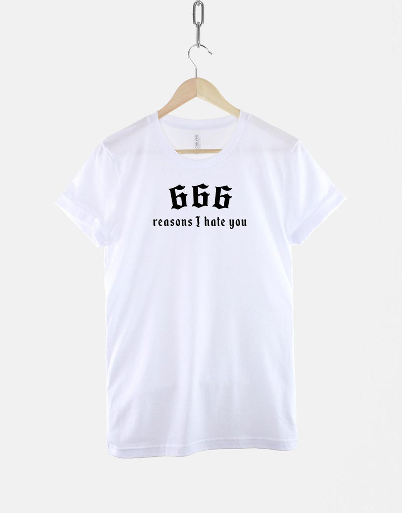 666 T Shirt Gothic Satanic Design: Devil Graphic Tee, Dark Witch Aesthetic | Premium Cotton, Unisex Fit | Halloween Party Top image 3