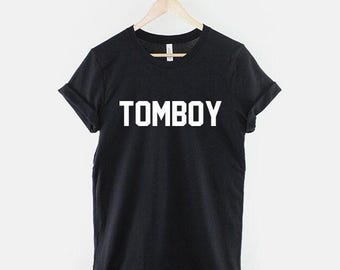 Tomboy T Shirt, Lesbian Pride, Queer Slogan, Ring Spun Cotton, Unisex Apparel