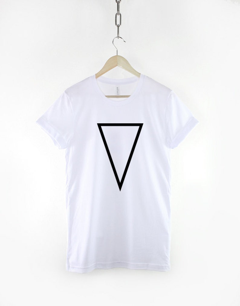 Geometric Shape T-shirt / Upside Down Triangle Print Hipster | Etsy
