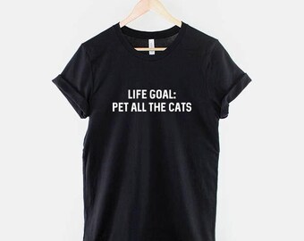Pet All The Cats T-Shirt: Funny Cat Lover Graphic Tee, Soft Cotton Unisex Sizes