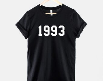 1993 Year Shirt - 30th Birthday Gift Tee - Vintage Style Typography, Retro Design, Unisex Fit