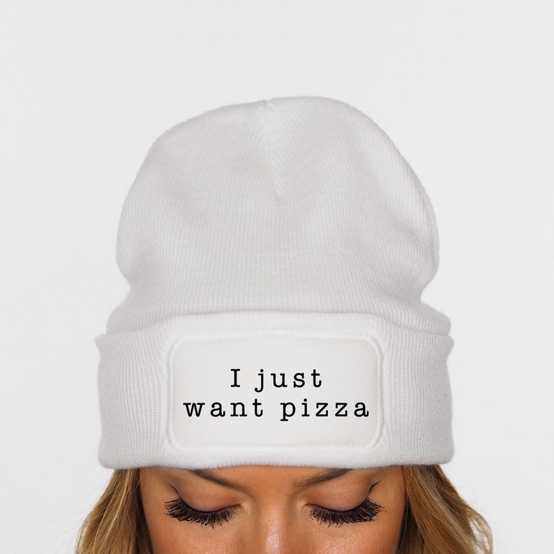 I Just Want Pizza Beanie image 3