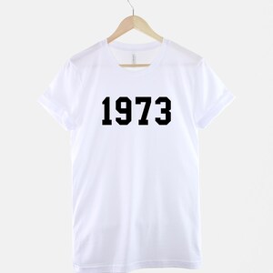 1973 Retro Birthday Shirt, Vintage 50th Celebration Top, Cotton Tee image 3