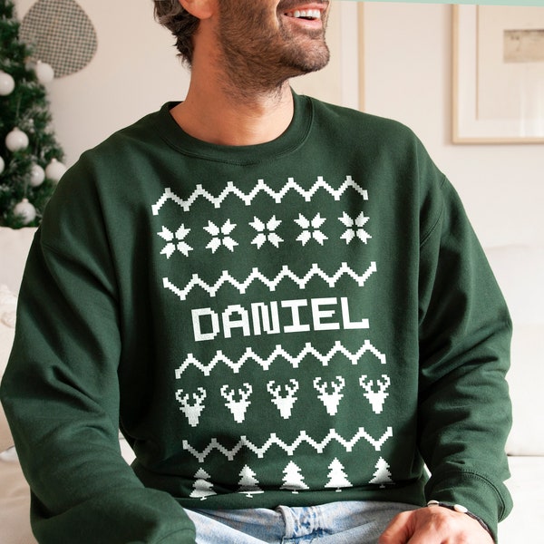 Pulls de Noël personnalisés - Pulls de Noël pour la famille - Sweats de Noël personnalisés pour adultes et enfants