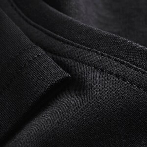 May include: Close-up of black fabric with a subtle texture and a single seam running along the edge.