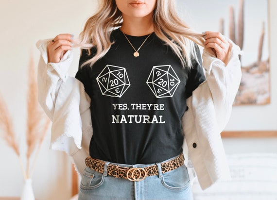 Womens Natural D20 Boobs Dice Tabletop Girl Gamer Humor Womens Natural D20 Boobs Dice Tabletop Girl Gamer Humor