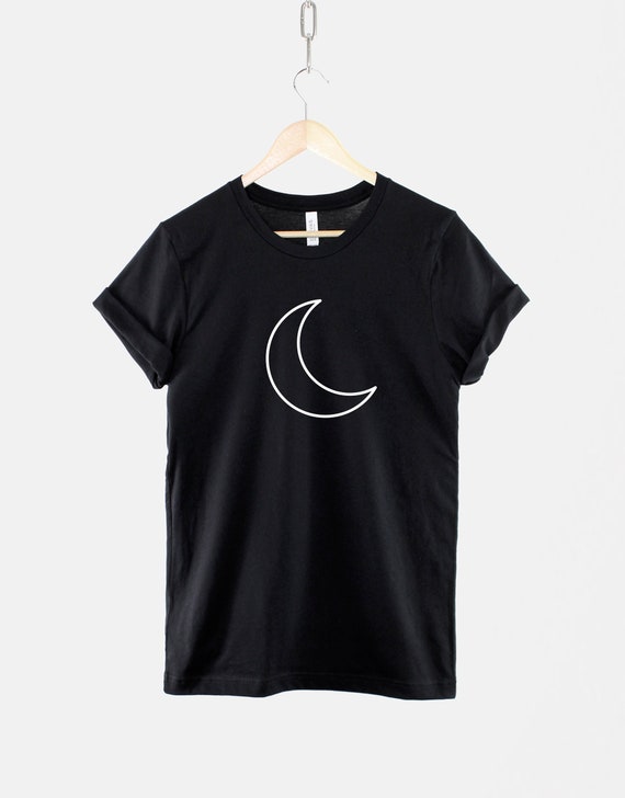 Crescent Moon T-shirt - Gothic Moon T-shirt - Half Moon