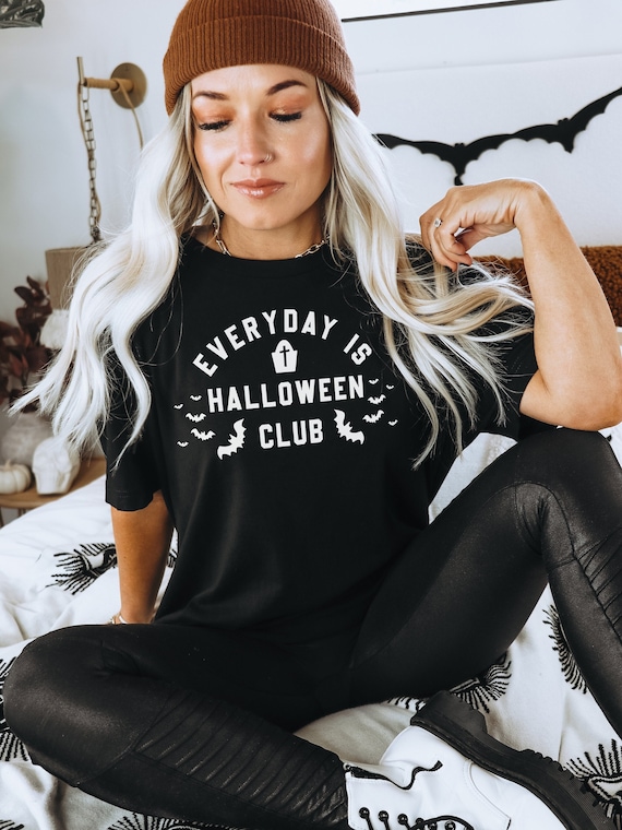 Everyday Is Halloween Shirt, Spooky Season Club T Shirt, Gothic Halloween Graphic Tee, Alternative Horror Top