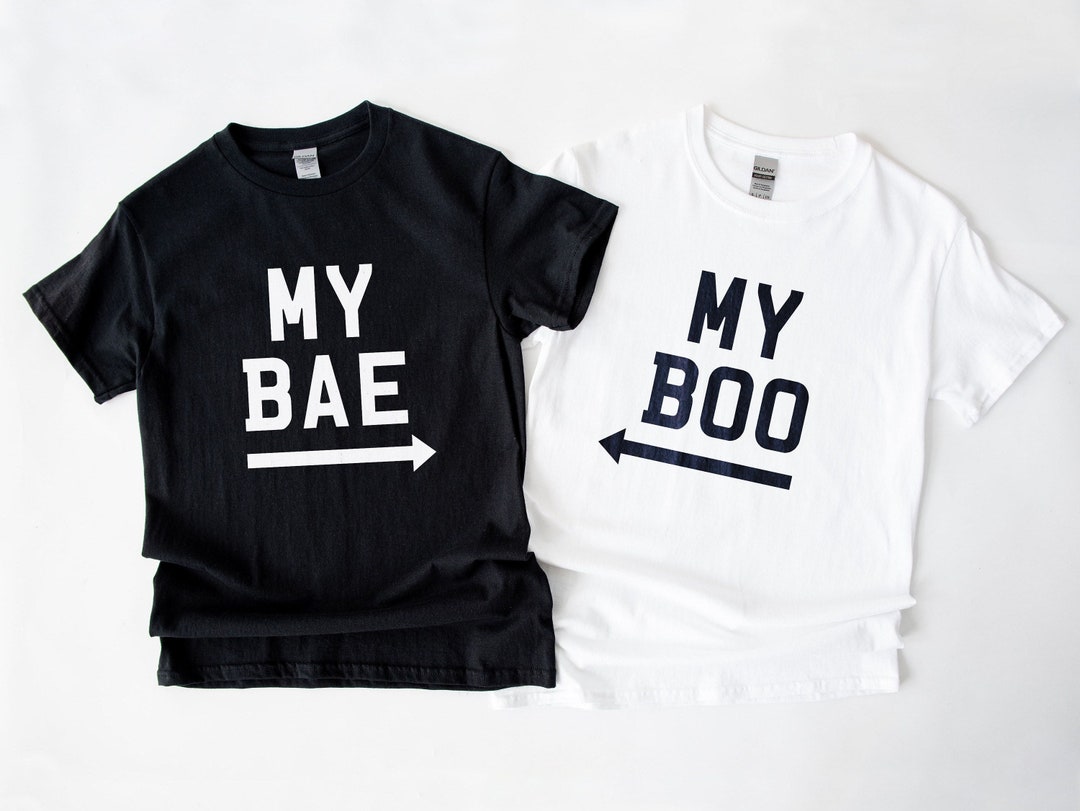 Bae and Boo Couples T-shirts, Matching Couple Shirts, Anniversary