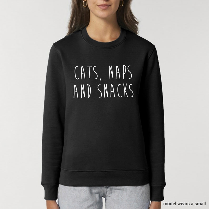 Cats Naps and Snacks Cat Sweatshirt Etsy UK