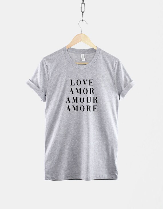 Love Amor Amour Amore Tshirt Self Love T Shirt Etsy Ireland