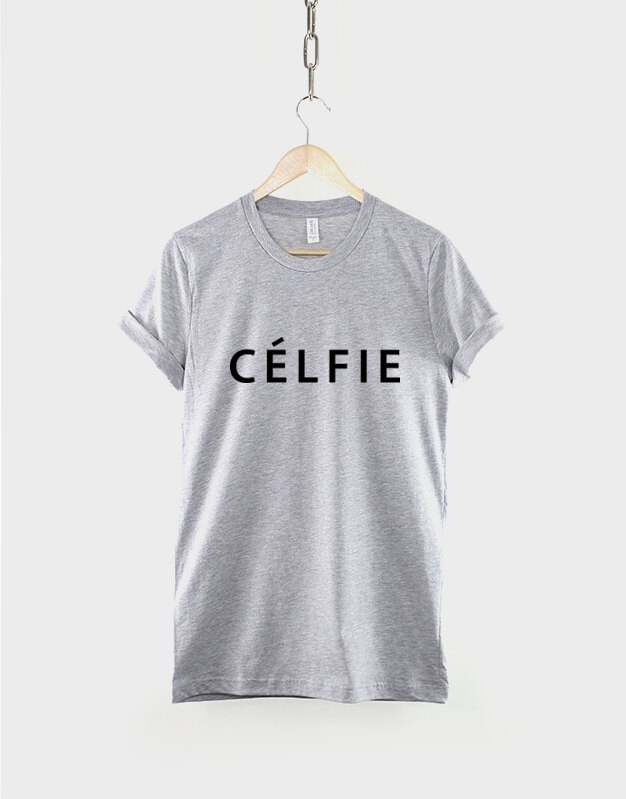 【SATIIIZ】Fade Lettering T-Shirt Celfie T-shirt Streetwear Fashion Hash Tag Selfie Hipster T