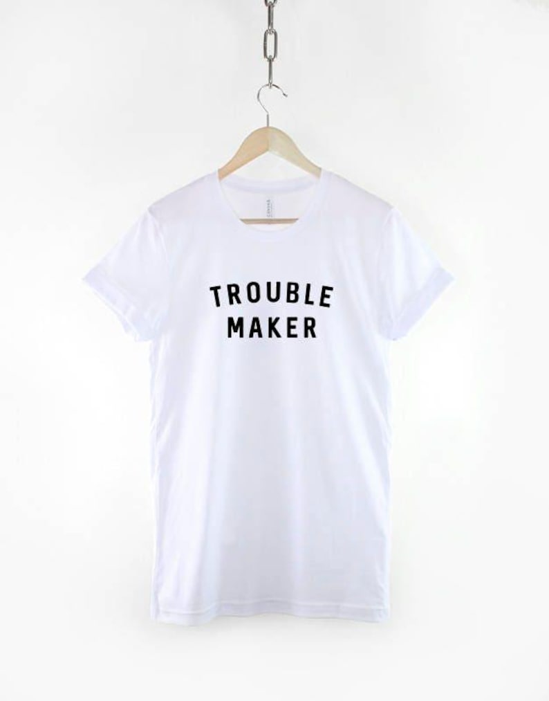 T-shirt enfant Trouble Maker, chemise enfant amusante, t-shirt graphique Trouble Maker mignon pour enfant, haut enfant amusant image 3