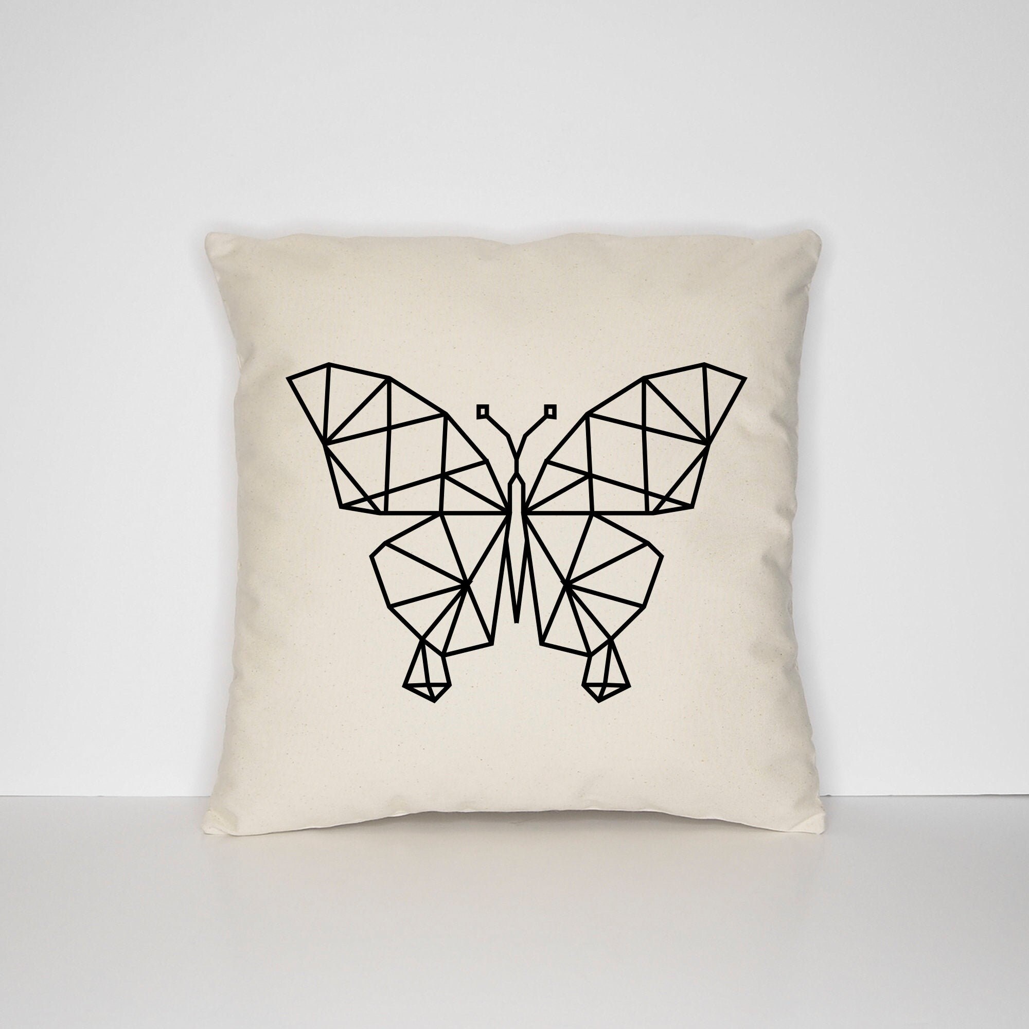 TOMPPY Federa decorativa per cuscino 40,6 x 40,6 cm, con stampa di farfalle, federa quadrata in velluto a coste per divano, divano, soggiorno, camera da letto
