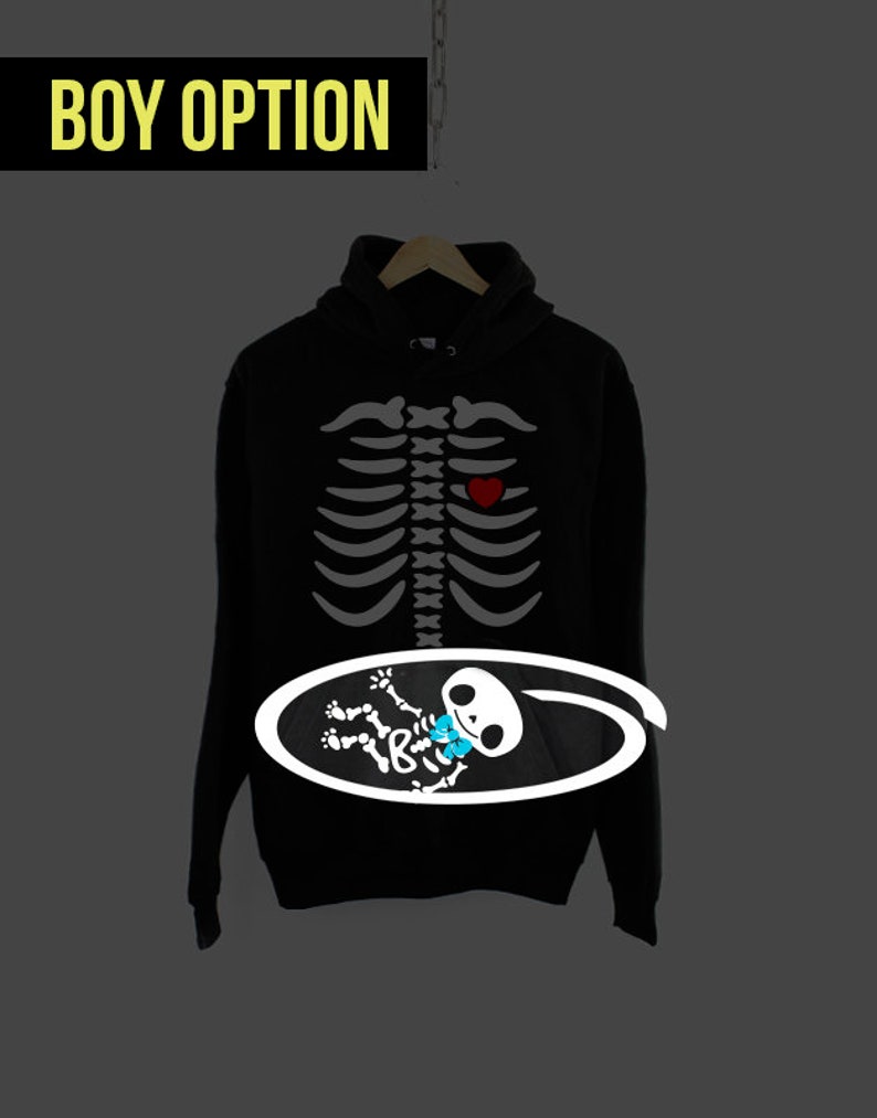 Pregnant Skeleton Hoodie Shirt Maternity Halloween Pregnancy Etsy UK