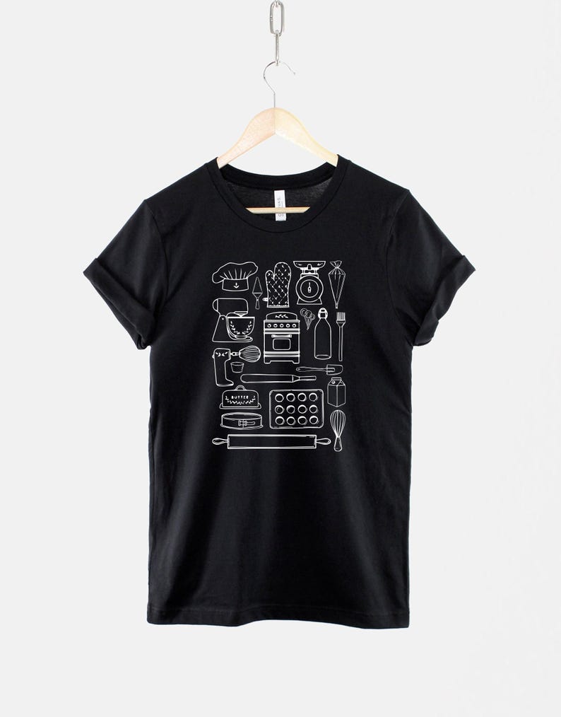 Baker T-Shirt: Cotton Baking Shirt, Culinary Gift for Bread Lovers image 1