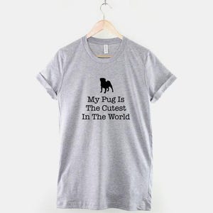 Camiseta de carlino juguetón, camiseta para amantes de los carlinos, camiseta con estampado de carlino adorable, top para amantes de los perros, regalo para amantes de los perros imagen 2