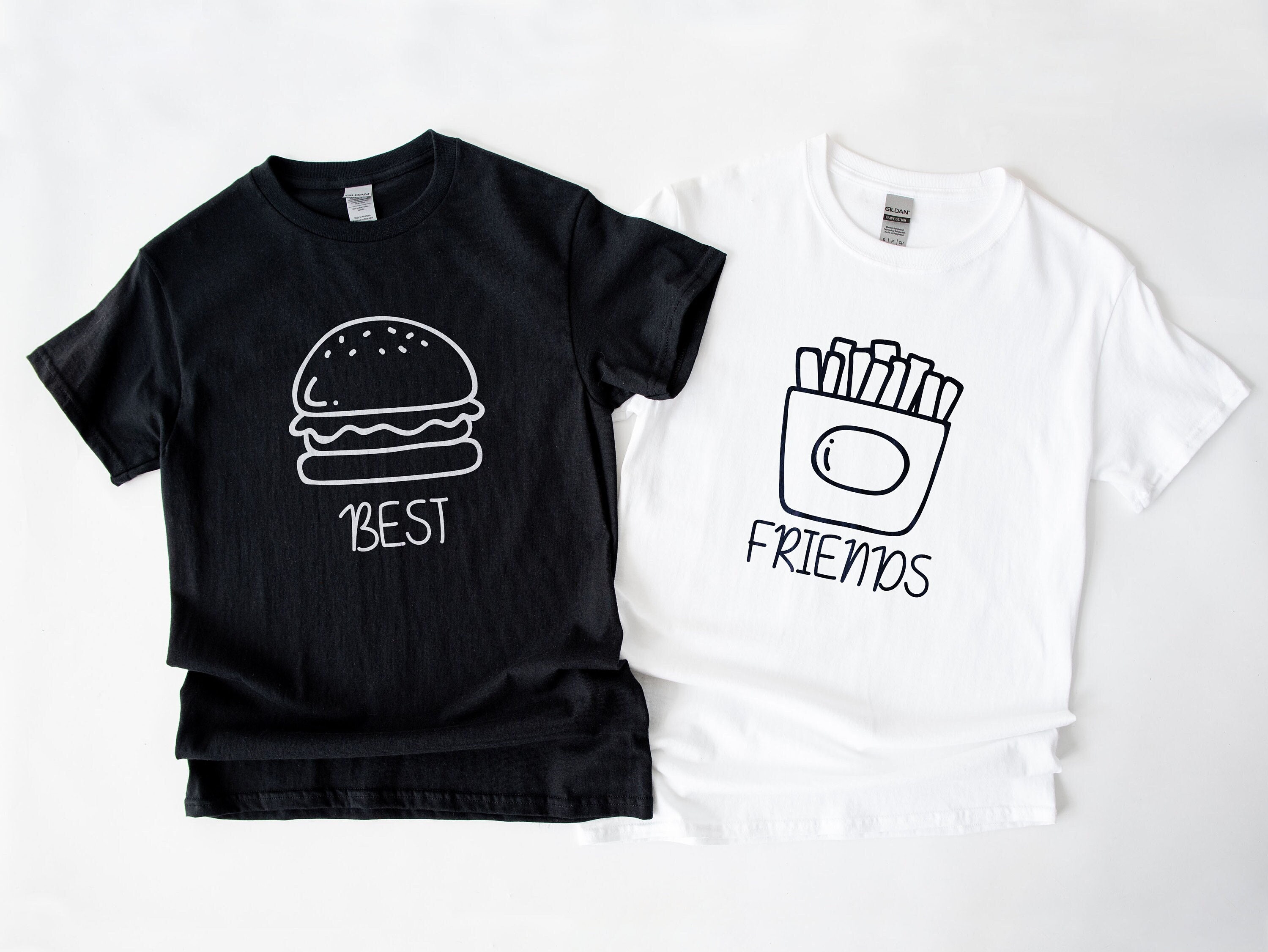 Camisas de mejores amigos Camiseta de hamburguesa y papas fritas Camisas de mejores amigos a juego Regalos para mejores amigos Camisetas de Besties Etsy Espana