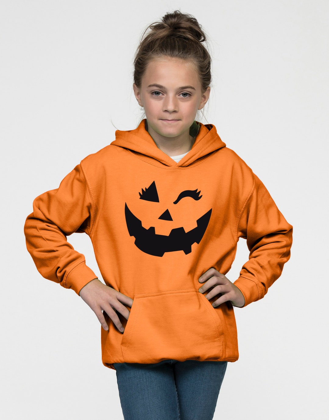 Sweat à Capuche Halloween Femme - Imprimé Citrouille